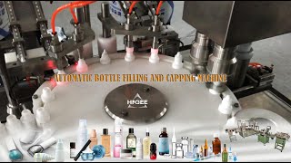 Automatic Bottle Filling and Capping Machine with robot hand for 10ml plastic bottles [upl. by Grizel756]