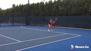 Jelena Ostapenko Australianopen2019 practice scene [upl. by Nitsirk]