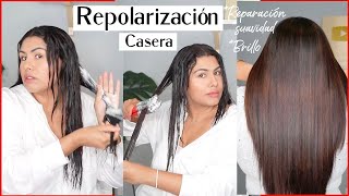 REPOLARIZACIÓN CAPILAR CASERA PASO A PASO CABELLO SANO AL INSTANTE [upl. by Emmons134]