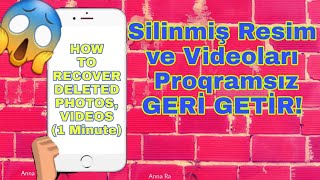 SİLİNMİŞ ŞƏKİL VƏ VİDEOLARI PROQRAMSIZ GERİ QAYTAR  HOW TO RECOVER DELETED PHOTOS VIDEOS [upl. by Uah]