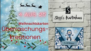 4 aus 25 die Weihnachtskartenchallenge mit Katrin Funfoldcard Arrow Fold Card Stampin‘ Up [upl. by Dor986]