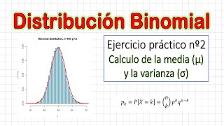 Distribución Binomial  Media y Varianza  Ejercicio resuelto [upl. by Yeliah]