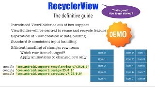 RecyclerView  Part 5 The definitive guide [upl. by Niajneb631]