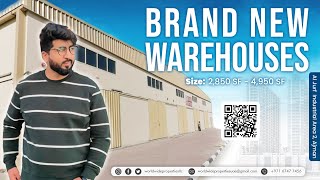 Brand Warehouses of 3000 SF To 5000 SF For Rent  AL Jurf Industrial Area 2 Ajman [upl. by Akener950]