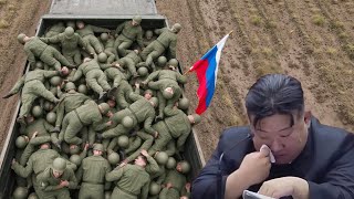 Just arrived A North Korean troop convoy was ambushed on the Russian border by Ukrainian forces [upl. by Nitnerb]