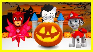 Ellie Sparkles amp Paw Patrol Halloween with PJ Masks and Paw Patrol [upl. by Missak784]