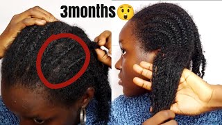 NASTY 3 MONTH Cornrows BRAIDS TAKE DOWN ON MY NATURAL HAIR10 weeks Cornrow Growth 4chair [upl. by Tager]