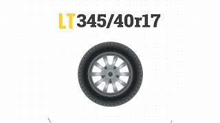 Tire Size 34540r17 in inches [upl. by Barimah]