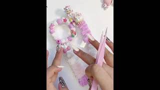 Diy decoden phone case❤️🤍 decoden diy melody decodenphonecase diyhandmade disney youtube [upl. by Wearing]