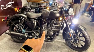 New Royal Enfield Classic 350 Stealth Black Bs7 225 Model 2024 New LED Headlight Full Review’s [upl. by Penn656]