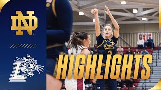 15 Treys Lead Irish Past Leopards  Highlights vs Lafayette  Notre Dame Womens Basketball [upl. by Acirne656]