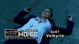 Castle 6x01 quotValkyriequot Beckett Gets Shot Several Times  Fakeout Shooting HDCC [upl. by Nyllek]