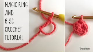 How to Crochet Magic Circle or Magic Ring  BEGINNERS Series  Lesson 15 [upl. by Ahsinauq823]