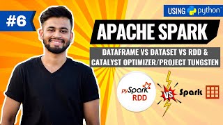 Apache Spark DataFrame vs Dataset vs RDD  Project Tungsten Catalyst Optimizer  PySpark Tutorial [upl. by Fogarty]