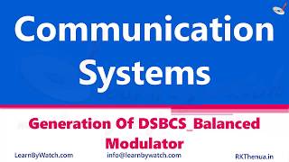 Generation of DSBSC Balanced Modulator  Hindi Urdu  Communication System by Raj Kumar Thenua [upl. by Niletak]