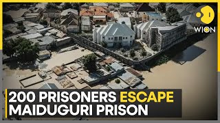 Nigeria floods Jail break after wall collapses due to floods  WION [upl. by Aelhsa]