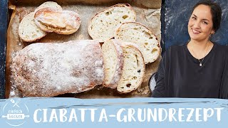 Ciabatta Brot Rezept  🇮🇹 Ciabatta wie in Italien 😊😍 I Einfach Backen [upl. by Nnaeiram382]