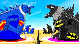 Team SUPERMAN GODZILLA Vs Team BATMAN SHIN GODZILLA  Monsters Ranked From Weakest To Strongest [upl. by Wedurn183]