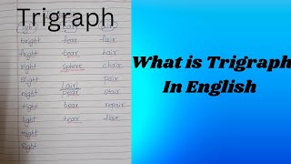 What is Trigraph and example levelupphonics [upl. by Squier]