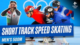 Short Track Speed Skating  Mens 500m QuarterSemiFinal  Full Replay  Beijing2022 [upl. by Hsuk786]