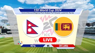 🔴Nep vs Sl Live  23rd Match  Nepal vs Sri Lanka Live Cricket Match Today T20 World Cup cricket [upl. by Cr]