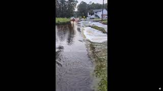 Haynesville Road Ext at Trivers Dr in Moncks Corner Flooding 2024 [upl. by Gayel16]