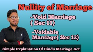 Nullity of marriage law relating to nullity of marriage Hindu marriage act lawwithtwins [upl. by Notnelc476]