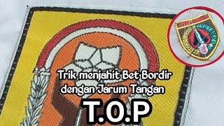 cara pasang bet bordir dengan jahitan tangan rapi tidak terlihat [upl. by Sitoel]