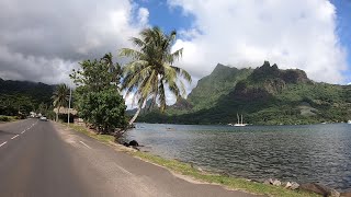 Driving Moorea French Polynesia 4K No Edit No Music [upl. by Ydnagrub83]