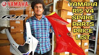 YamahaR15 V4R15MSpare Parts Price List Yamaha Genuine Spare Parts R15 V4 R15 M BvjTech [upl. by Reisinger]