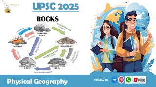 Lecture 9  Rocks amp Rock Cycle upsc 2025 mp mppsc geography [upl. by Sew]