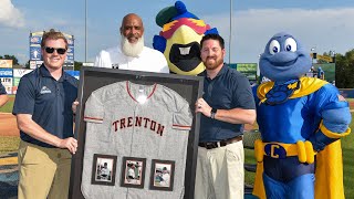 Thunder Legend Tony Clark Honored in Trenton  Trenton Thunder [upl. by Enitselec929]