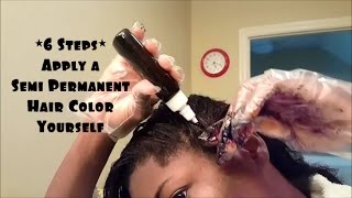 6 Steps  How to Apply a Semi Permanent Hair Color Dye rinse [upl. by Orr]