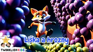 Czech Kids Moral Stories  🦊🍇 Liška a hrozny  Panchatantra Stories  TWINKLISH KIDS [upl. by Salta]