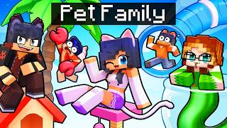 Having a PET FAMILY in Minecraft [upl. by Ardnik]