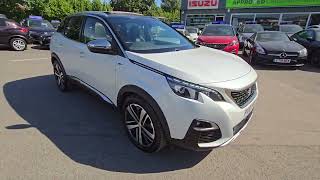 PX18YGC Peugeot 3008 20 BlueHDI SS GT 5d 180 bhp Euro 6 Diesel in White on 60K  FSH High Spec [upl. by Ninon]