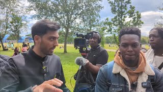 Embarrassing Moment GodLogic Gets Schooled by a Muslim Tay amp Godlogic Speakers Corner Sam Dawah [upl. by Aitsirt]