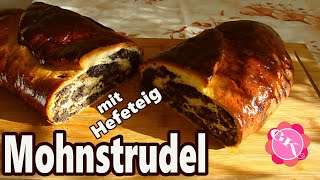 Mohnstrudel Rezept 🎄🔔 Mohnstrudel selber machen 🎄 Weihnachtskuchen 🎄🔔 [upl. by Arakal470]