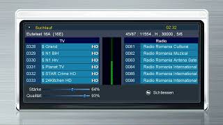 DIGIQUEST 8010 HD  Fullscan Eutelsat 16° East  151223 [upl. by Otrebliw]