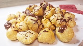 Λουκουμάδες Με Γέμιση Σοκολάτας  Chocolate Filled Loukoumades [upl. by Bloxberg]