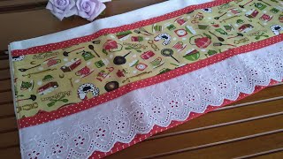 Como fazer Barrado no Pano de Prato  Tutorial de costura Easy DIY Flour Sack Kitchen Towels🌸 [upl. by Nereil541]