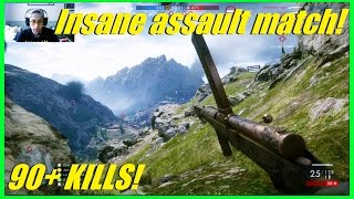 Absolutely insane assault match  90 KILLS on Monte Grappa  Big killstreak  Battlefield 1 [upl. by Airamahs]