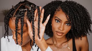 Perfect Twist Out for Natural Hair 2Strand vs 3Strand Technique [upl. by Anaihr]