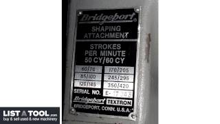 Bridgeport quotEquot Shaping Attachment Tooling amp Accessory [upl. by Dinsdale692]