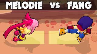 MELODIE vs FANG ⭐ Brawl Stars [upl. by Anatniuq]