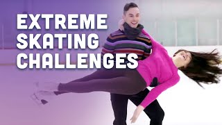 Extreme Skating Challenges with Olympic Champ Meryl Davis  Adam Rippon [upl. by Oliver706]