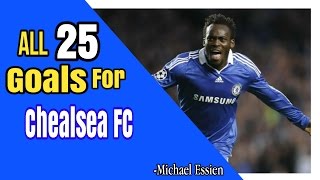 ALL 25 GOALS FOR CHELSEA FC  Michael Essien [upl. by Rebna]