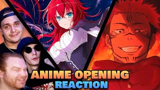 We Reacted To These Anime Openings For The First Time And [upl. by Heisser692]