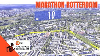 Marathon Rotterdam 2024  Course  Route  Live [upl. by Narat]