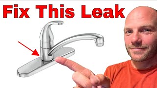 Kitchen Faucet Leaks at the base Easy Fix [upl. by Hyacinthia]